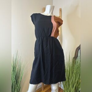 Cherry Bobin Colorblock Black, Pink and Brown Dress XS